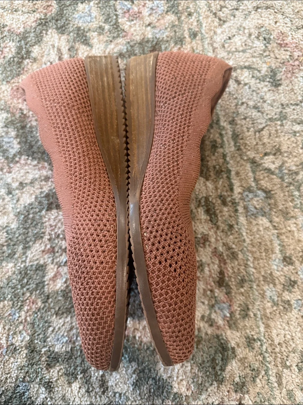 Skechers Women's Cleo sawdust  Knit Slip-On Flats with Memory Foam size 8.5